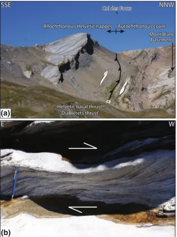 Fig. 7 a Panoramic view of the Diablerets thrust and the Col des Fours [545941/064063]