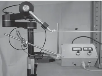 Figure 2. Sample test rig setup. Force applied in horizontal left to right  direction