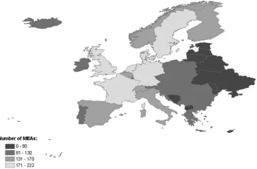 Fig. 3 Number of MEAs in 2006—Europe
