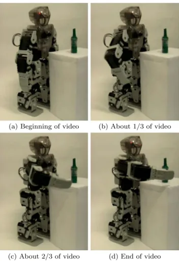 Fig. 3 The humanoid robot in use, as presented in the experiment.