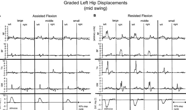 Figure 6 shows the influence of three impulse strengths (100, 75 and 50%) leading to different displacement amplitudes during assisted (Fig