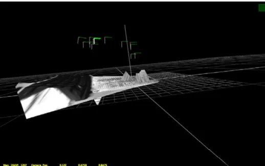 Fig. 10 Side view of the sample scene. Observe the accurate depth of the 3D textured mesh showing in detail the profile of the keyboard