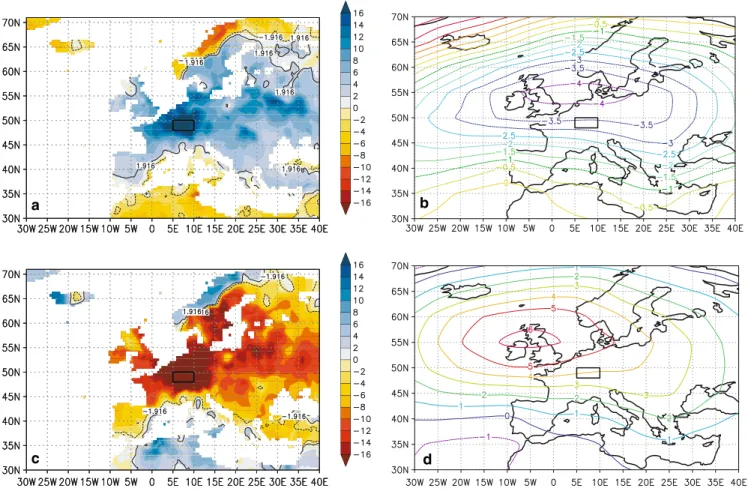 Figure 8c shows the composite for the 5% driest winters. It is largely the opposite of the pattern in Fig