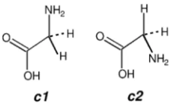 Fig. 3 Glycine conformations c1 and c2