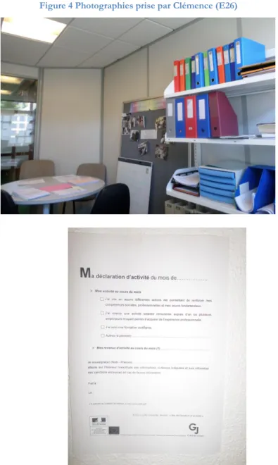 Figure 4 Photographies prise par Clémence (E26) 