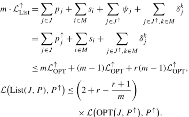 Fig. 3 A worst-case instance for arbitrary increase of r jobs.