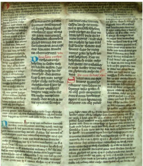 Fig. 4 Textus and glossae. Sachsenspiegel, c. 1400. Berlin, Staatsbibliothek SPK, ms. germ