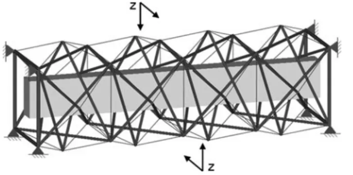 Fig. 4 Tensegrity square bridge