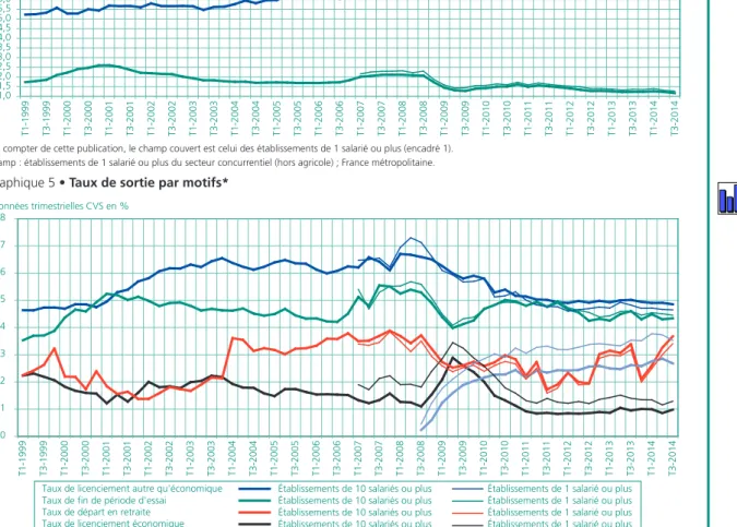 Graphique 5 • Taux de sortie par motifs*