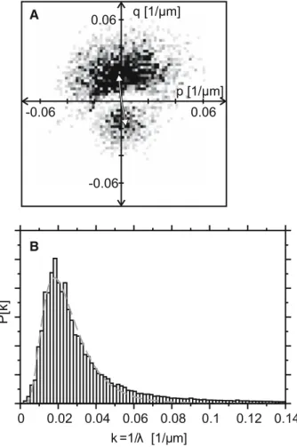 Fig. 12 Spatial structure of the wave field. a Power spectrum, b Histogram of the absolute value |k|