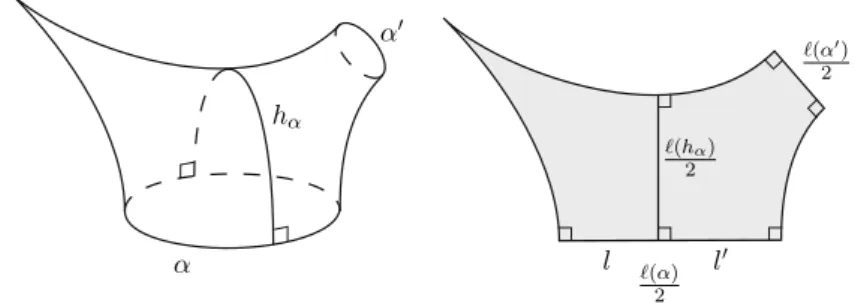 Fig. 13 Bounding the length of α 