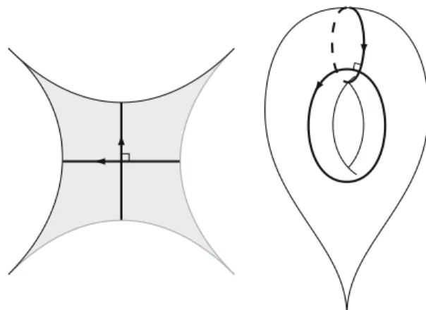 Fig. 1 Surface S 1 with geodesics in bold
