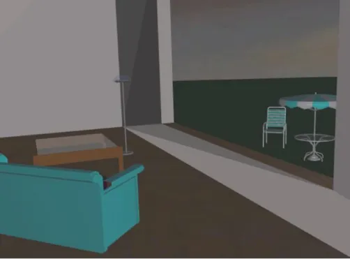 Fig. 1. Virtual room used as experimental paradigm.