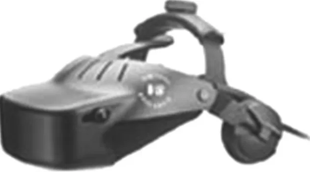 Fig. 2. Head-mounted display (HMD) used during this study (manufacturer: Virtual Research).