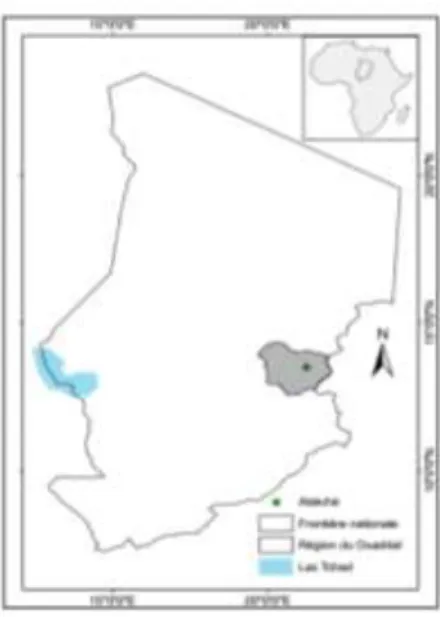 Figure n° 1 : Localisation de la ville d’Abéché au Tchad 