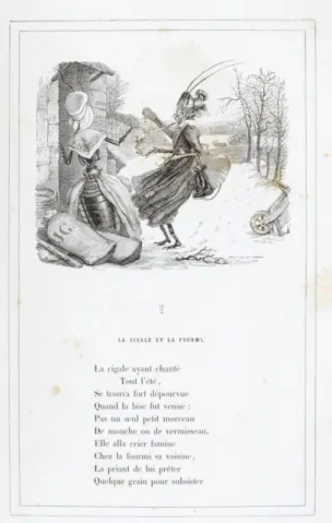 Fig. 7. Illustration de Grandville, dans Jean de La Fontaine, Fables, Paris, Furne, 1847