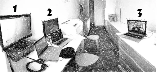 Figure 1. Salle de classe improvisée en période de pandémie 