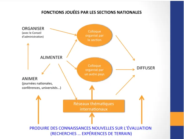 Figure 5. Relations entre fonctions des sections nationales et activités  de l’ADMEE-Europe 