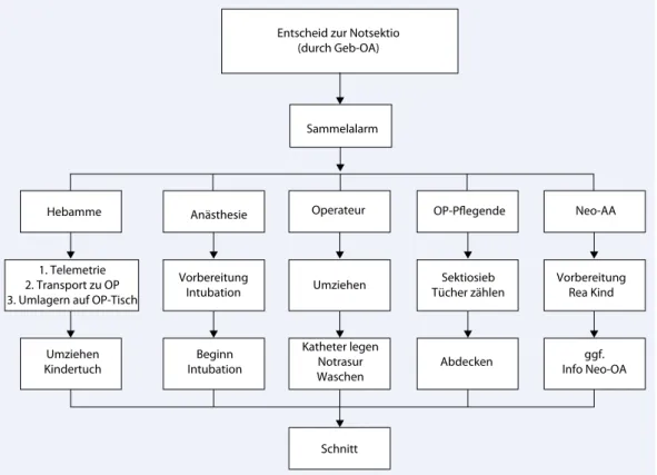 Abb. 1  9  Notsectio: Fluss- Fluss-diagramm