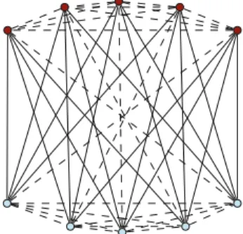 Fig. 7 A drawing of G  1 that can be completed to a 2-obstacle representation