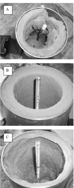 Fig. 6 Reproducibility of cone-consistency: 6 times the same mixture (cement/microfine cement = 80:20; 1.8 vol.-% carbon fiber)