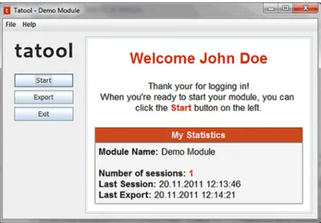 Fig. 2 Display during the execution of a module