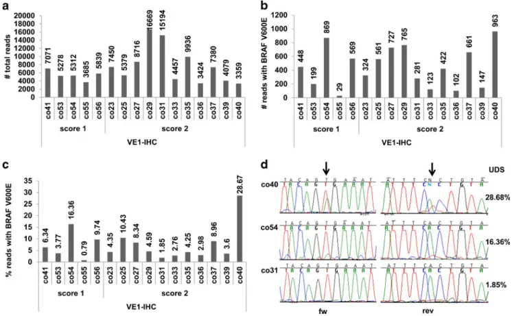 Fig. 5 Tissue heterogeneity of VE1-IHC stained colon carcinoma tissue. Left panel: