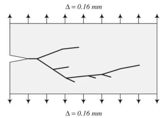 Fig. 5 A representative crack bifurcation observed in the highest pre-strain