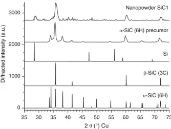Figure 3 shows a Raman spectrum recorded from SiC1 sample. On this spectrum, several contributions can be observed