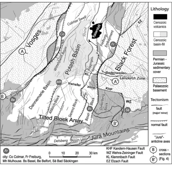 Fig. 2 Schematic geological map of the southern URG.
