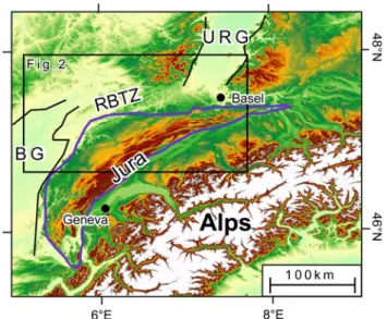 Fig. 2 Tectonic setting of the study area (tectonic units modified after Madritsch et al.