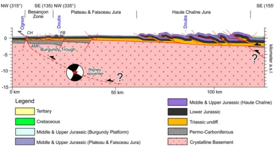 Fig. 5a). This drainage system controlled the deposition of the Vosges-derived Bois de Raube Formation in the Ajoie area (Fig