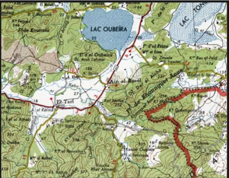 Tableau N° 1: La topographie du lac oubeira (1) 