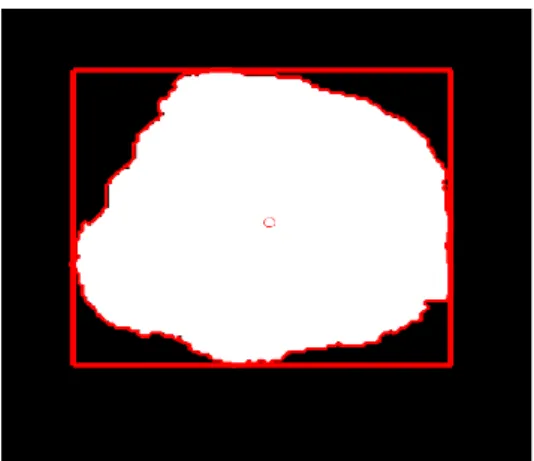 Figure 2.3: Calcule de rectangularité pour une forme circulaire. 