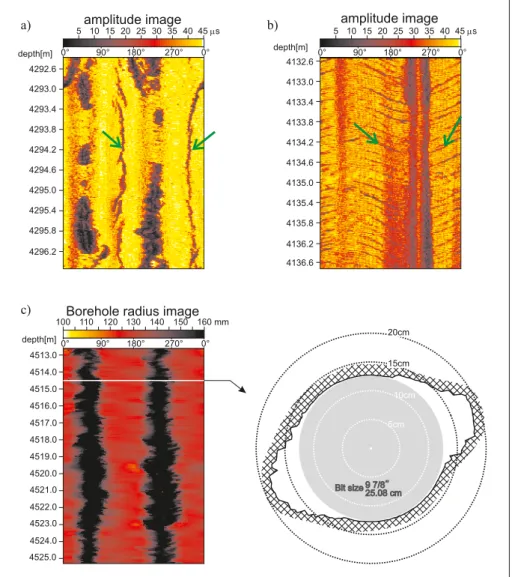 Fig. 5.  a)  Example  of  A-DItFs  on  bs1  images  (green arrows). b) Example of E-DItFs on bs1  images (green arrows)