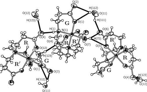 Fig. 4. Crystallographic motive based on hydrogen bonds in the structure of [Cr(edtrp)(H 2 O)] Æ3H 2 O
