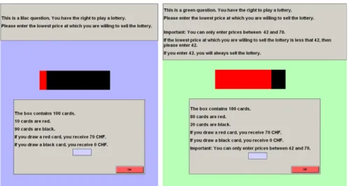 Fig. 1 Screenshots of standard and restricted BDM-tasks (translated from German)