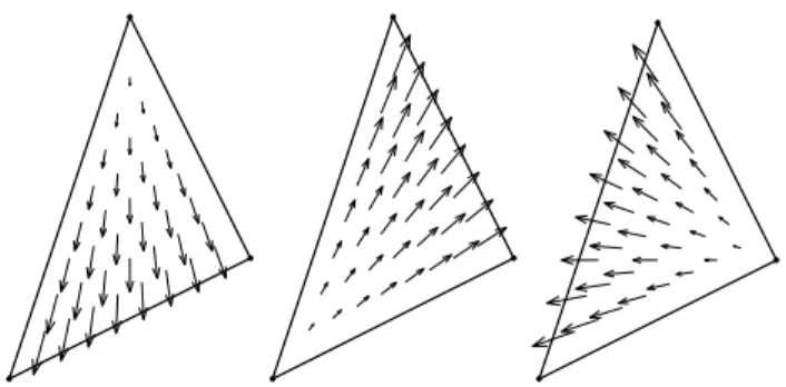 Fig. 2 Local shape functions of W h