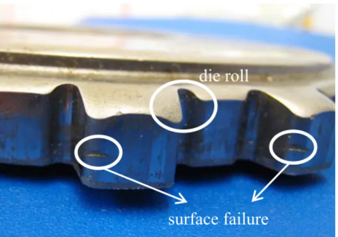 Figure 1: Die roll and surface failureDOI 10.1007/s12289-009-0495-8