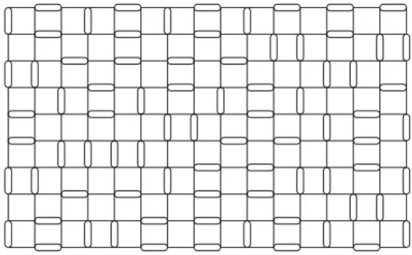 Fig. 1 A dimer configuration of a finite subgraph of Z 2