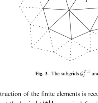 Fig. 3. The subgrids G l T ,1 and G T ,2 l for T ∈ G l