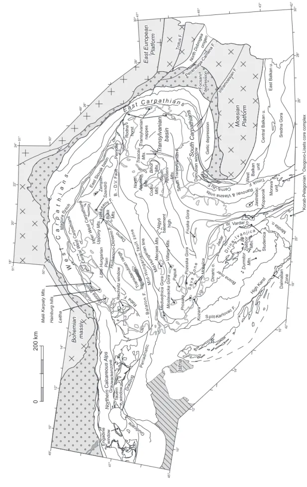 Fig. 1.Index map of geographic and geological names used in the text (see also Plate 1).