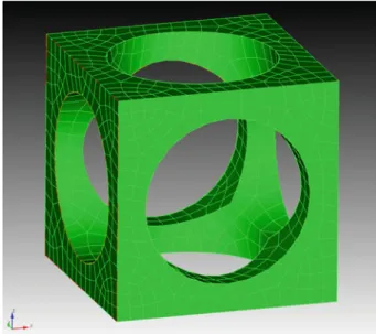 Fig. 10 3D mesh created by CUBIT using the STL file corresponding to Fig. 9