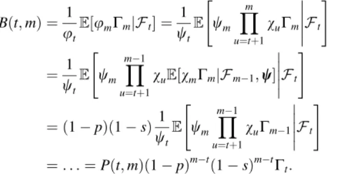 Figure 2 provides an example within the discrete time one-factor Vasicek deflator model.