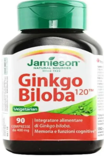 Figure 7 : Complément alimentaire Ginkgo Biloba [6]. 