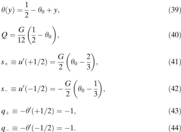 Table 2 Overview of the expressions of u(y), h(y), Q, s ± and q ± for the limiting cases of open (h 0 = 0) and capped (h 0 = 1/2) slot, respectively