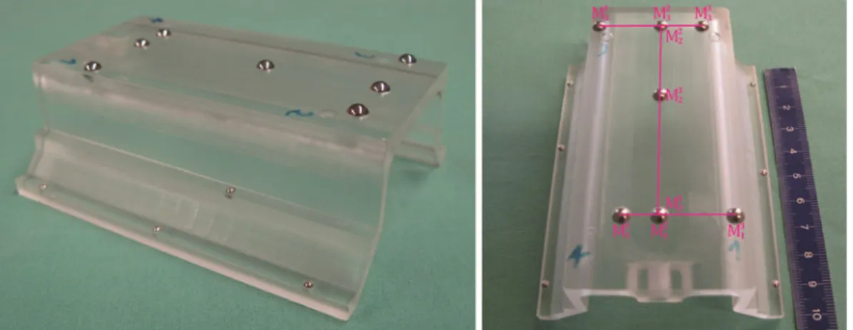 FIGURE 1. Side and top view of the mobile calibration phantom.