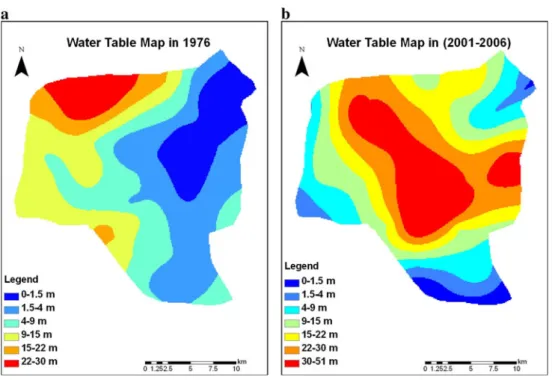 Fig. 7 DRASTIC vulnerability map based on the 1976 groundwater depth data