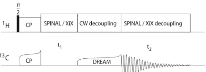 Fig. 4 Schematic representation of a 2D DREAM spectrum in a model 2 spin system (a) and a model 3-spin system (b)