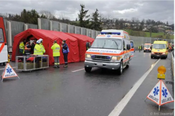 Figure 4. The advanced medical post. Figure 5. Mobile EMS command post.